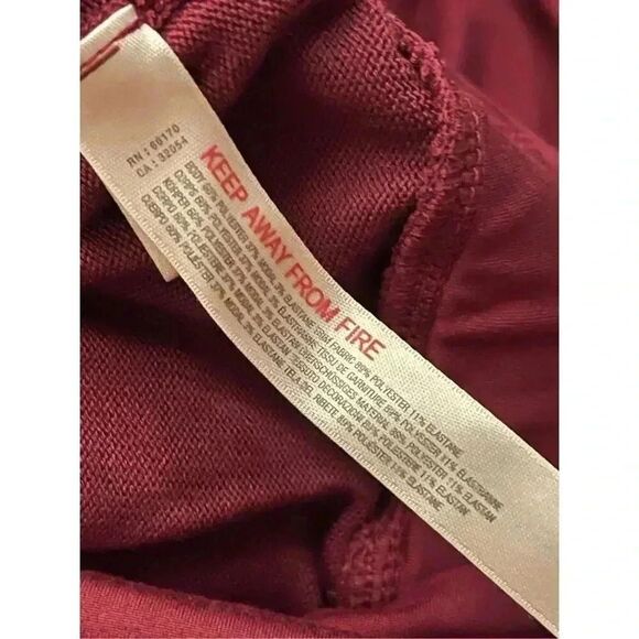 Free People Women's M Maroon‎ High-Waisted Jogger Pants w/ Pockets - Picture 7 of 8